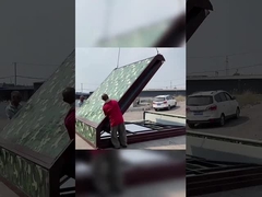 Rumah Kontainer Lipat Segitiga Merah Cocok Untuk Berkemah Dan Kegiatan Outdoor