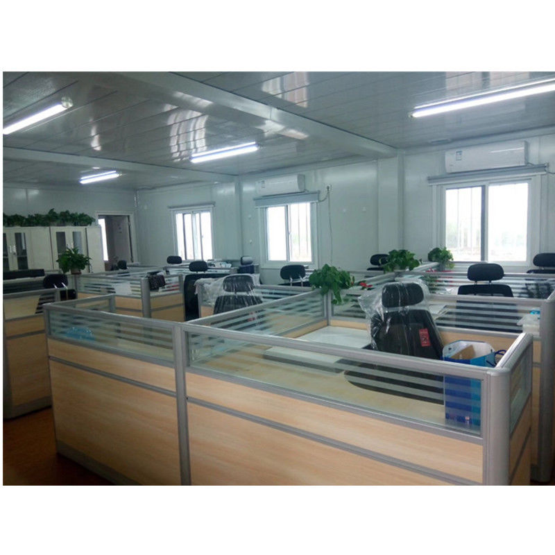 Situs Konstruksi IEPS Tahan Api Gudang Rumah Kontainer Kaca Tempered Untuk Pusat Perbelanjaan
