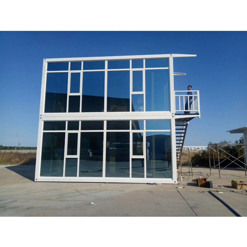 Rumah Prefab Portabel Dua Lantai Mewah Rumah Kontainer Untuk Hunian