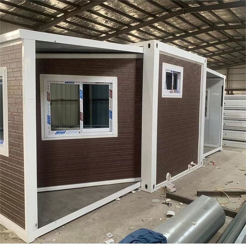 Brande 20/40Ft Kontainer Rumah Prefab yang Dapat Diperluas 5 Kamar Tidur rumah kontainer portabel rumah kontainer penyimpanan