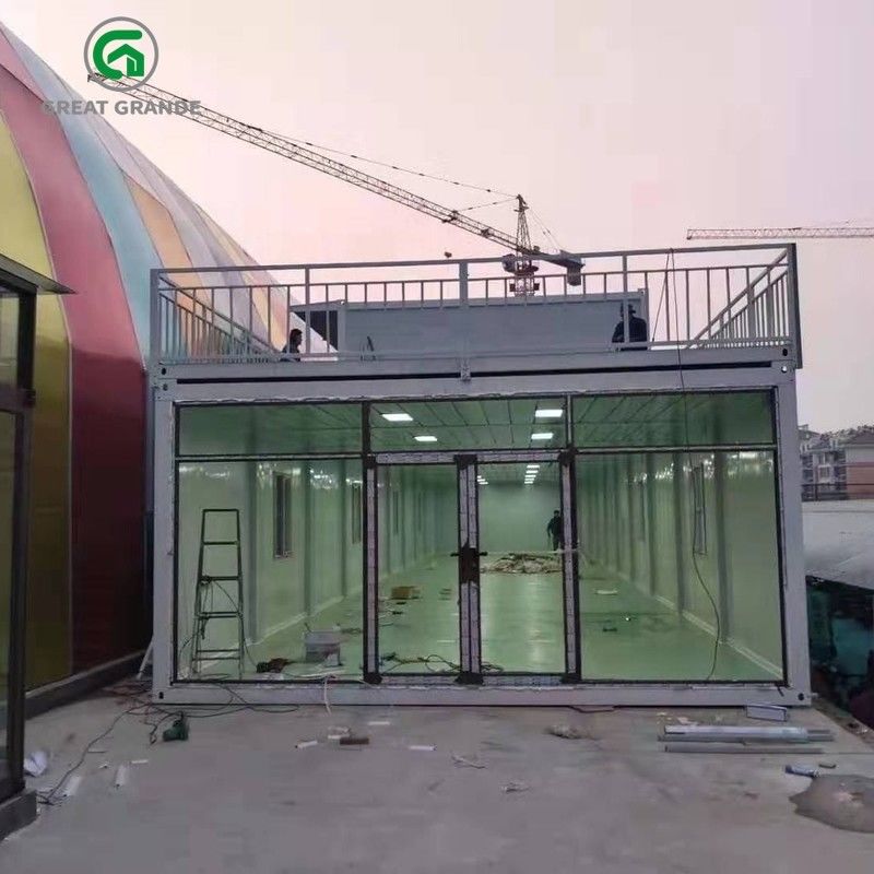 Rumah Prefab Portabel Dua Lantai Mewah Rumah Kontainer Untuk Hunian