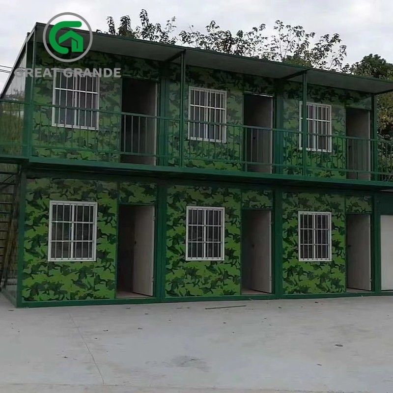 Prefab Portable Modular House Container Steel Site Office Container Untuk Army Camping