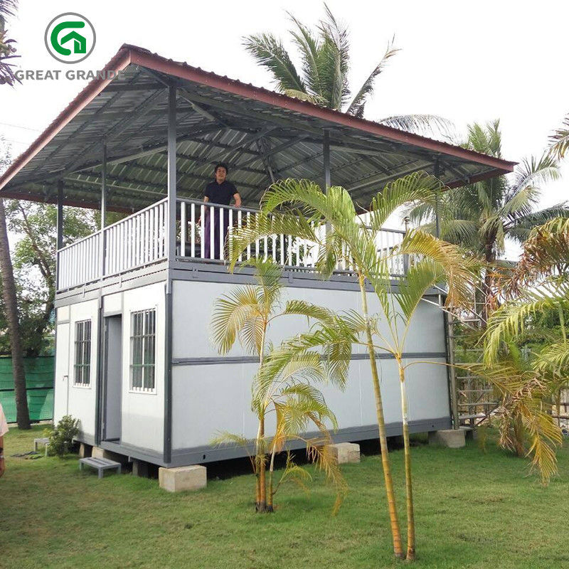 Rumah Kontainer Lipat Prefab Untuk Kantor Sementara Dan Akomodasi Di Lokasi Konstruksi