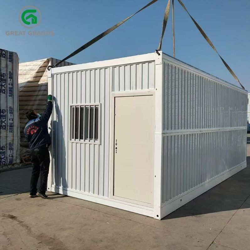 Rumah Kontainer Lipat Prefab Dinding Bergelombang Asrama Situs Wol Batu Isolasi Termal