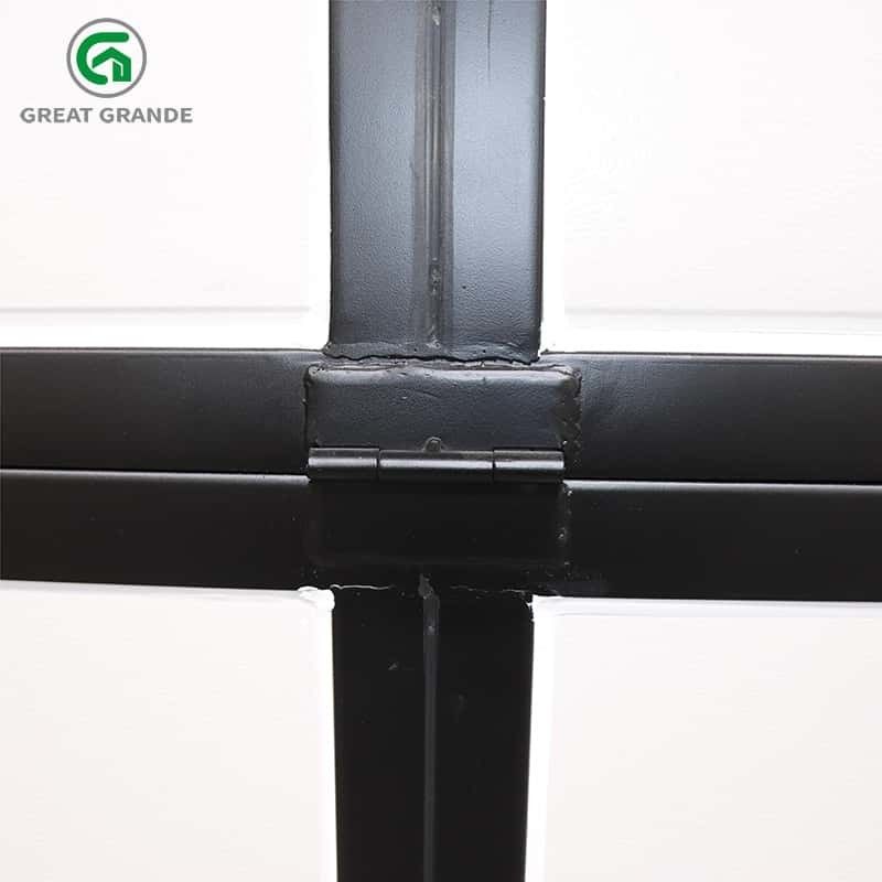 Customized In Black Frame Folding Prefab Homes Side Wall Door Dengan Tiga Jendela