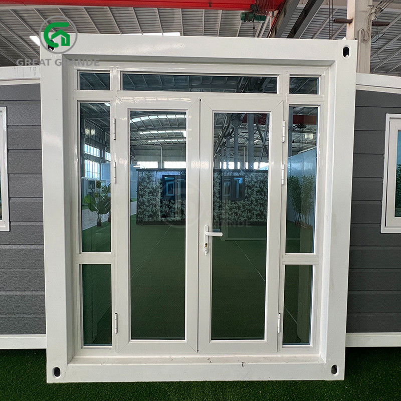 40ft Expandable Container Shelter Frame putih Panel dinding abu-abu Jembatan pecah Pintu aluminium