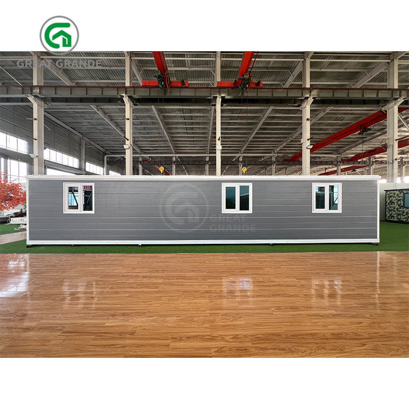 40ft Expandable Container Shelter Frame putih Panel dinding abu-abu Jembatan pecah Pintu aluminium