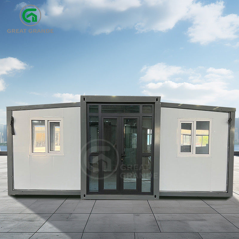 Rumah Prefab yang bisa diperluas Side Top T50 Eps Board Outdoor Height 2.86m Kayu Atau Disesuaikan