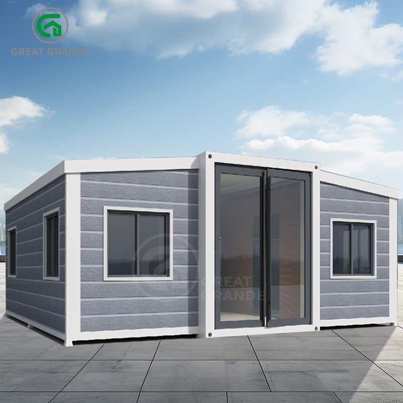 Rumah Prefab yang bisa diperluas Side Top T50 Eps Board Outdoor Height 2.86m Kayu Atau Disesuaikan
