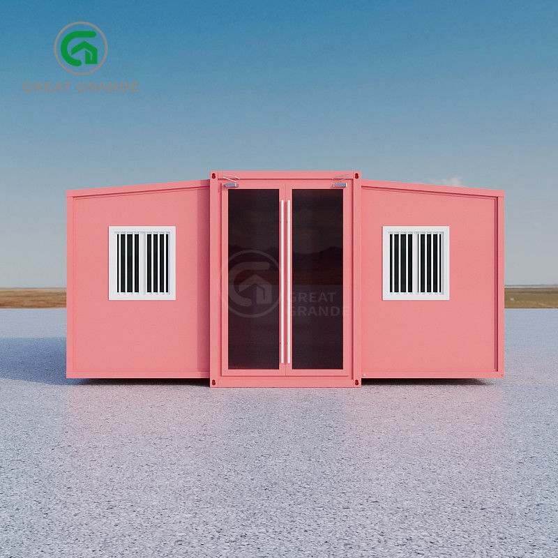 5600 mm * 6300 mm * 2250 mm Ruang dalam 2 kamar tidur Kontainer Prefab Rumah dengan toilet