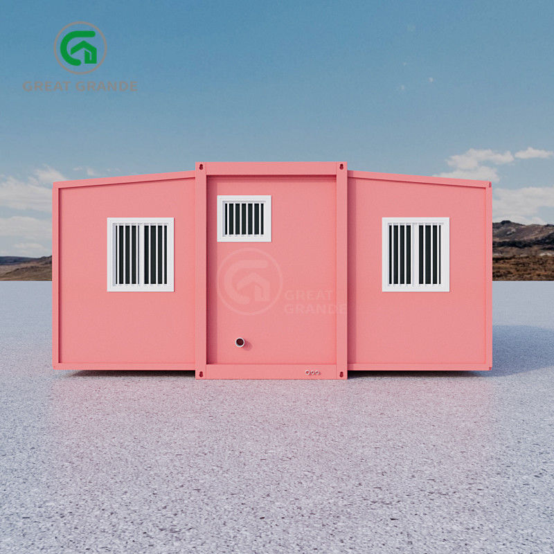 5600 mm * 6300 mm * 2250 mm Ruang dalam 2 kamar tidur Kontainer Prefab Rumah dengan toilet