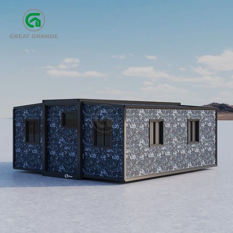 1.0 KN/M2 Load Customized Expandable Container Homes Diangkat Lantai Akses Dengan Kerangka Baja Galvanis
