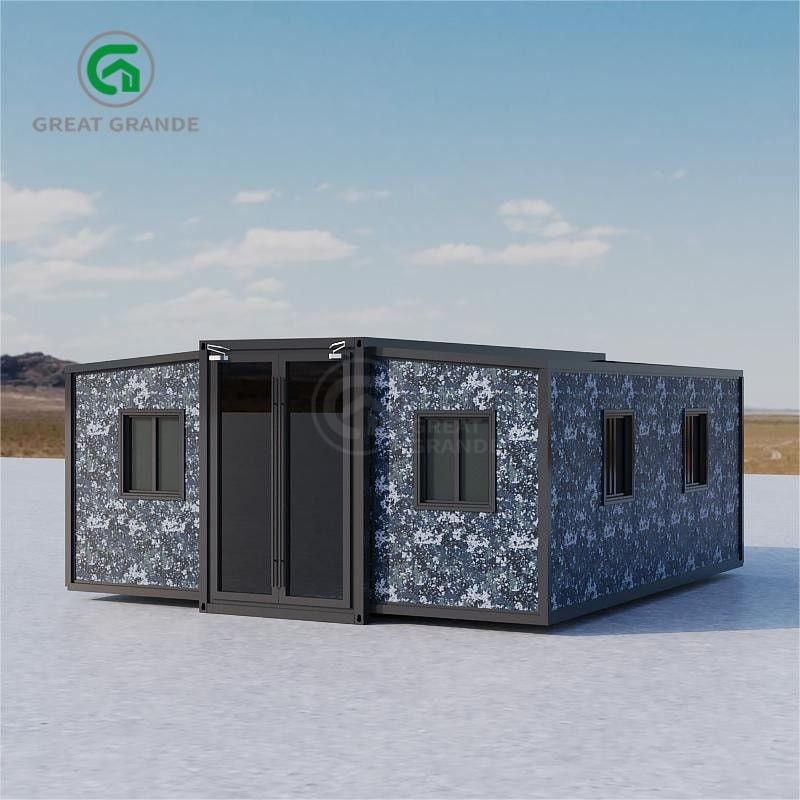 1.0 KN/M2 Load Customized Expandable Container Homes Diangkat Lantai Akses Dengan Kerangka Baja Galvanis