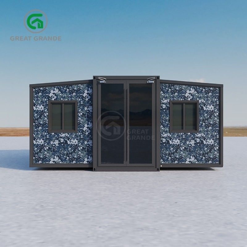 1.0 KN/M2 Load Customized Expandable Container Homes Diangkat Lantai Akses Dengan Kerangka Baja Galvanis