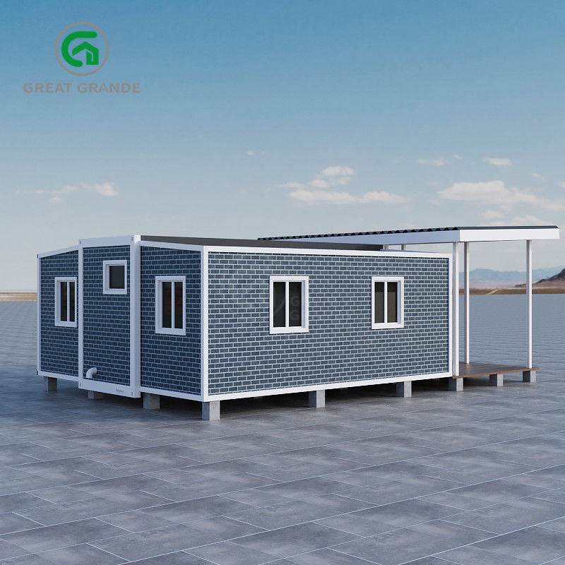 Beban Salju 1,0 KN/m2 Rumah Prefab yang dapat diperluas tahan cuaca tahan lama untuk perumahan sementara atau permanen