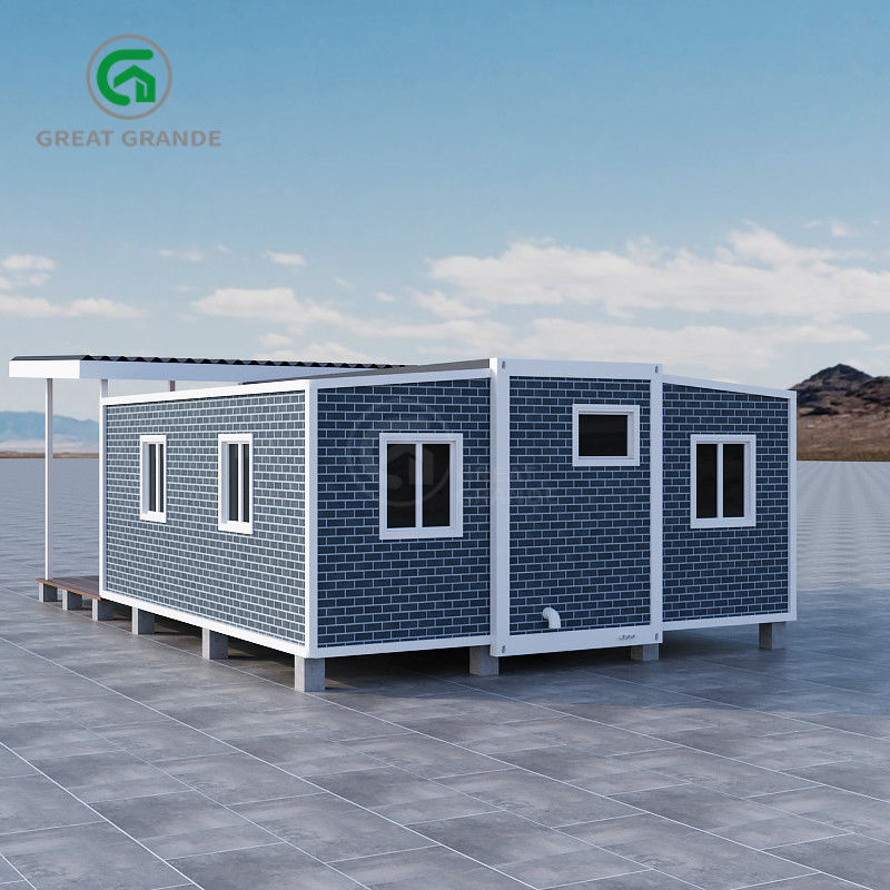 Beban Salju 1,0 KN/m2 Rumah Prefab yang dapat diperluas tahan cuaca tahan lama untuk perumahan sementara atau permanen