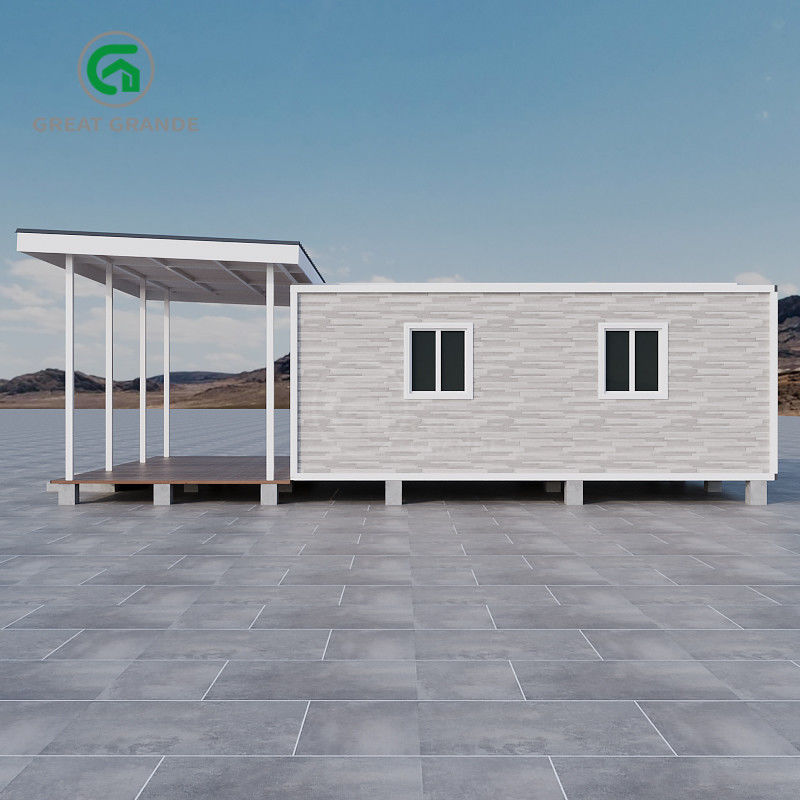 Rumah Prefab yang dapat diperluas dengan desain yang elegan dengan keuntungan utama dan eksterior yang dipersonalisasi