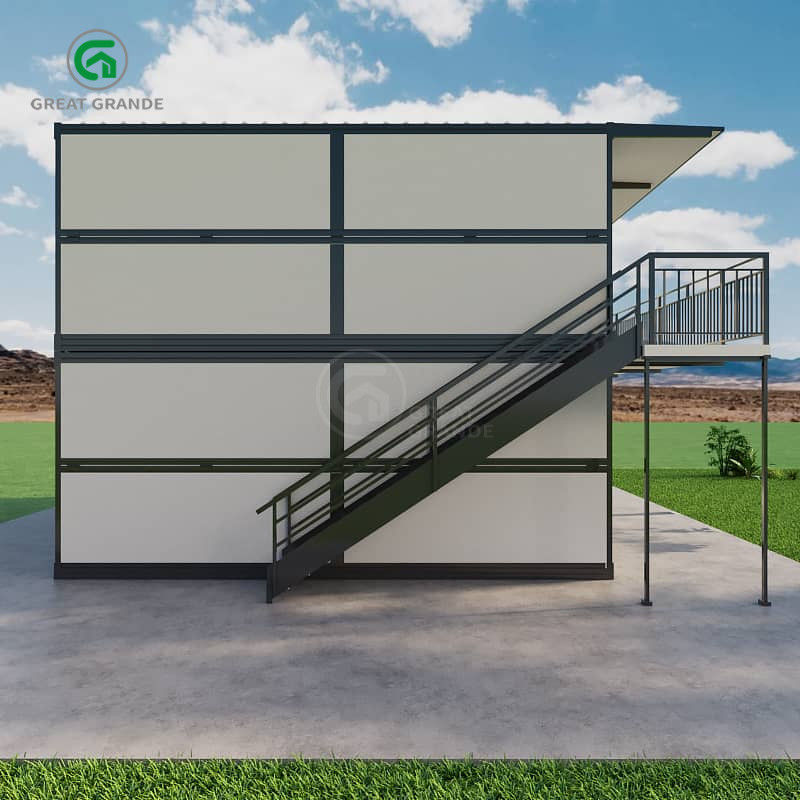 Rumah Prefab 20ft Lipat 2 Lantai Modern Pekerja Bangunan Kamar Tidur