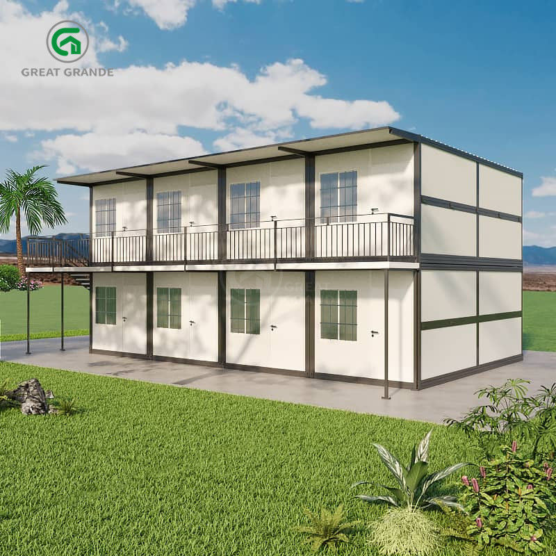 Rumah Prefab 20ft Lipat 2 Lantai Modern Pekerja Bangunan Kamar Tidur