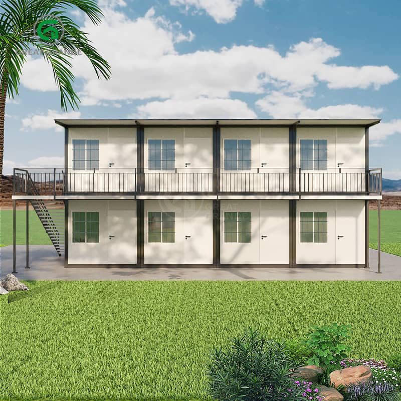 Rumah Prefab 20ft Lipat 2 Lantai Modern Pekerja Bangunan Kamar Tidur