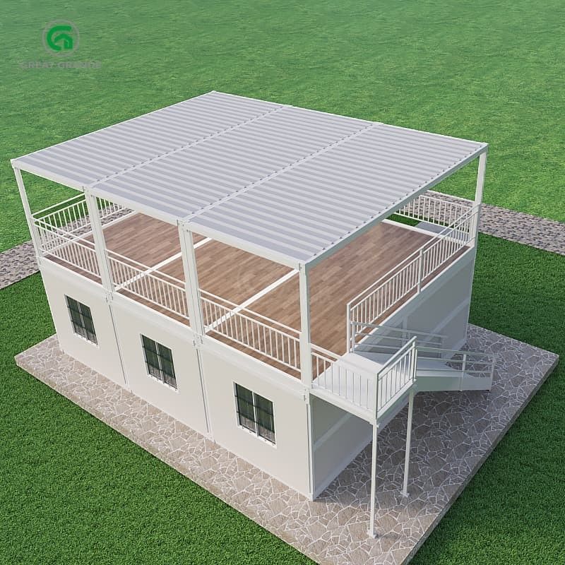 Kontainer Lipat Kerangka Baja tahan lama Rumah Solusi serbaguna untuk tempat penampungan bantuan bencana 2.0 KN/m2 Tekanan lantai