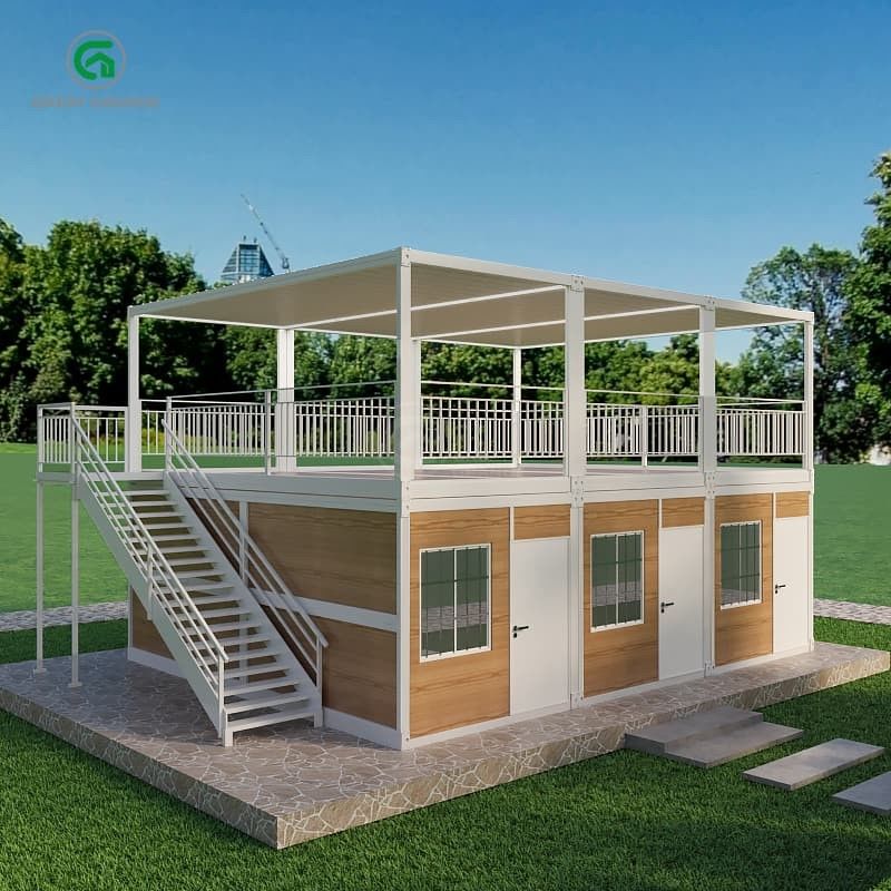 Tekanan lantai 2.0 KN/m2 Rumah Kontainer Portable dengan eksterior dan desain bebas yang dapat disesuaikan