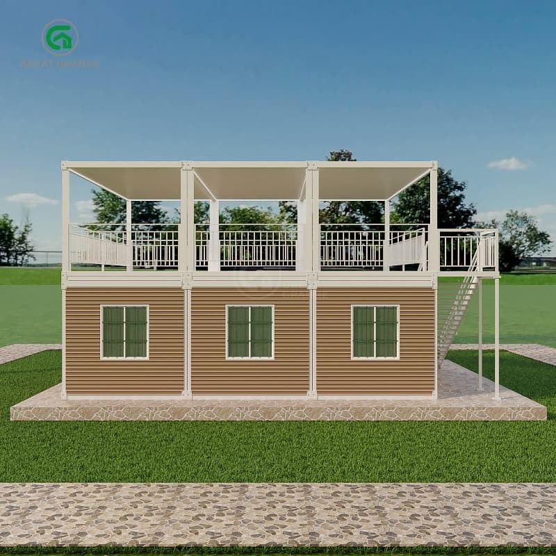 rumah kontainer lipat dengan tekanan lantai presisi tinggi 2.0 KN/m2 Sistem pipa toilet/baskom cuci/dus