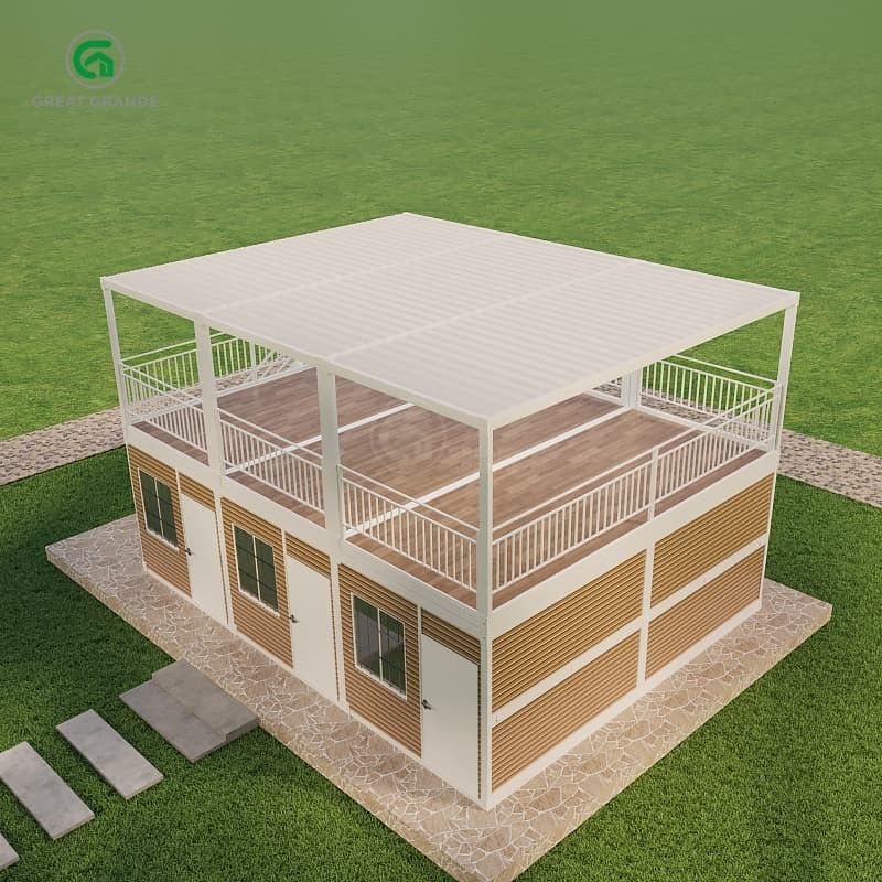 rumah kontainer lipat dengan tekanan lantai presisi tinggi 2.0 KN/m2 Sistem pipa toilet/baskom cuci/dus