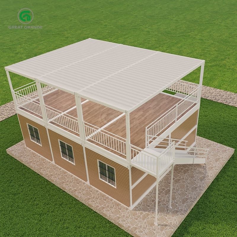 rumah kontainer lipat dengan tekanan lantai presisi tinggi 2.0 KN/m2 Sistem pipa toilet/baskom cuci/dus